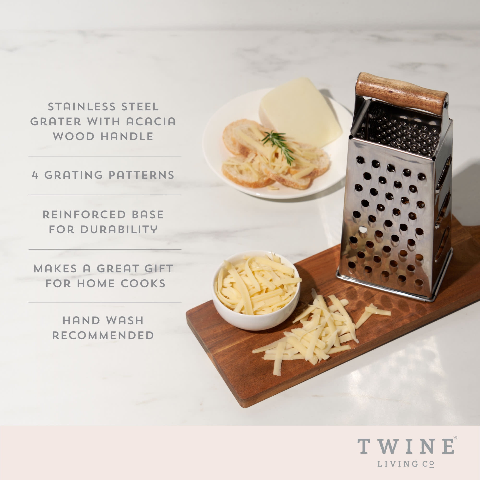 Acacia and Stainless Steel Cone Cheese Grater + Reviews