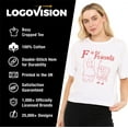 thumbnail image 4 of Spongebob F Is For Friends Women's Boxy Cropped T-Shirt Casual Graphic Tee, 4 of 6