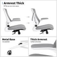 thumbnail image 6 of Misolant Tall Office Chair, Drafting Chair for Standing Desk, High Office Chair with Adjustable Lumbar Support, Flip-up Arm and Footrest Ring, Tall Drafting Chair for Bar Height Desk, 6 of 8
