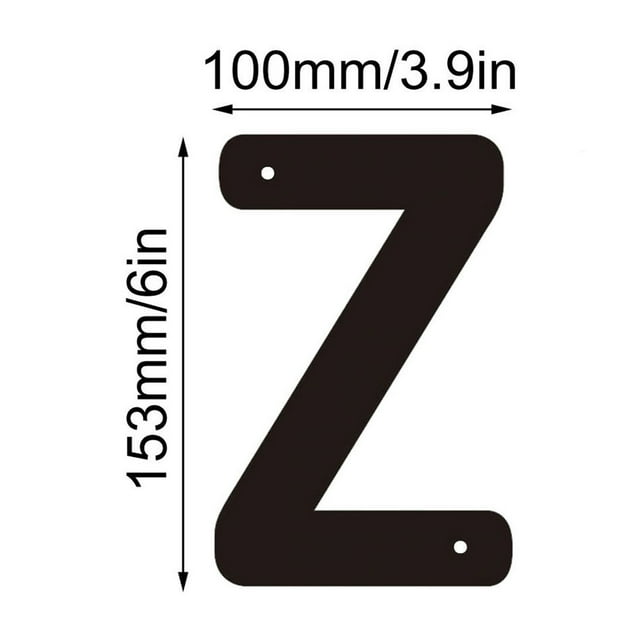 House Number Sign Iron Three-Dimensional Letter With Screws For Home Garden Shop Decoration