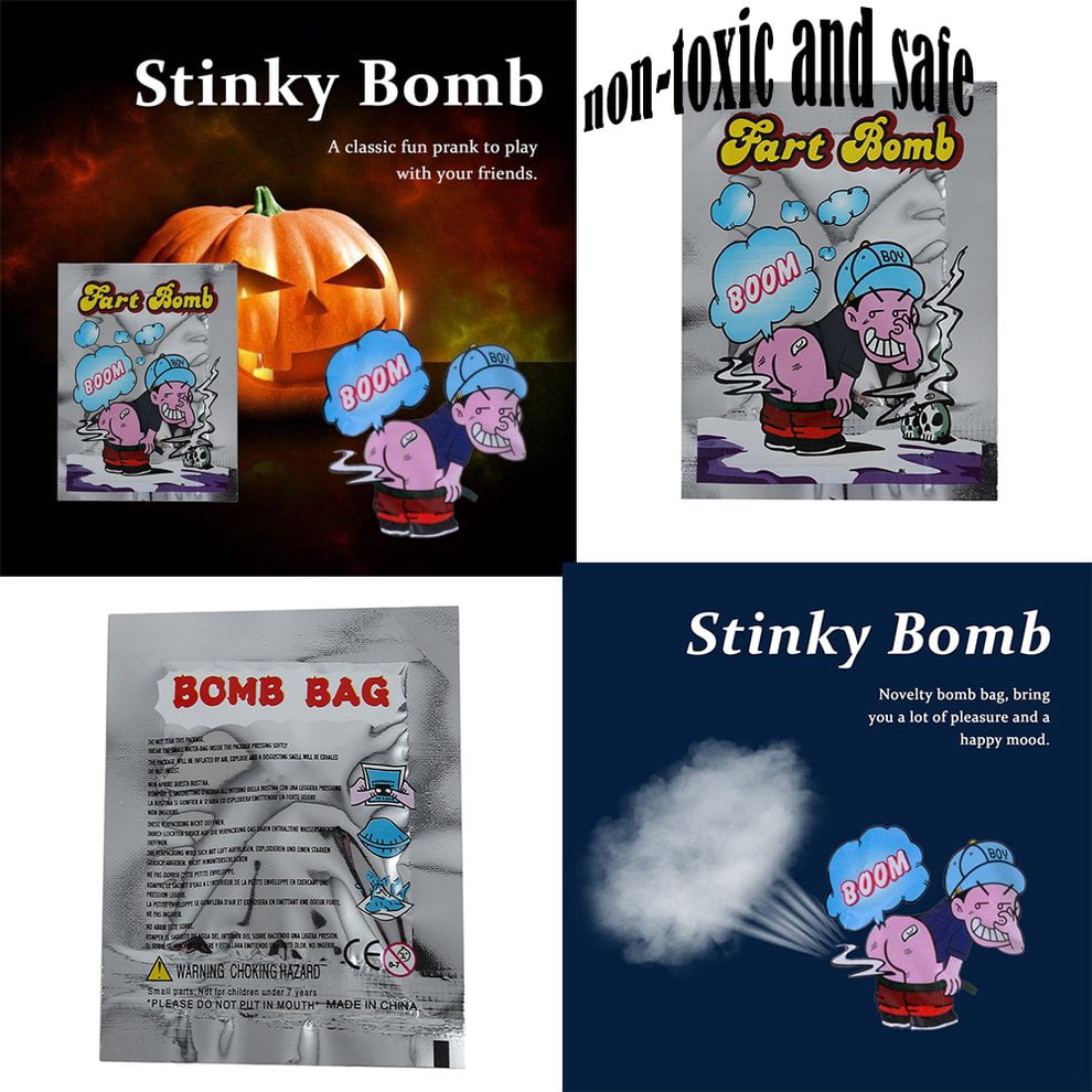 Smelly Stink Bag Gag Joke 20pcs Fart Bomb Prank Bags - Stinky Gag Joke ...