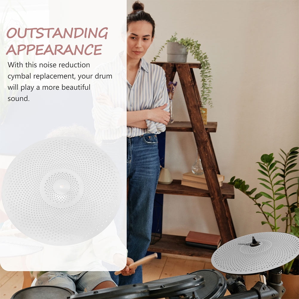 LOLIPPYY 2pcs Mute Cymbal Alloy Cymbals for Drums Practicing Musicians Studio Recording