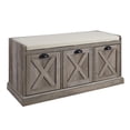 thumbnail image 6 of Walker Edison Modern Farmhouse 3 Drawer Storage Bench, Grey Wash, 6 of 11