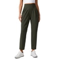 thumbnail image 1 of Pantalones de yoga CRZ YOGA Butterlift Ankle para mujer, color verde oliva, 1 of 4