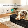 thumbnail image 3 of Exclusivo Mezcla Orthopedic Dog Bed with Washable Cover 36"x24", Jacquard Fluff Pet Sofa Bed with 2-Sided Bolsters for Medium Dogs, Black, 3 of 9