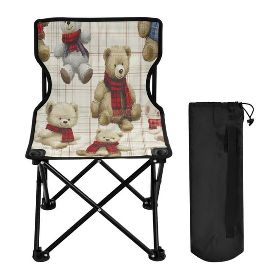 YAZAOO Camping Chairs Modern Bear Charmin Pattern Folding chair