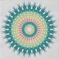 thumbnail image 1 of Ahgly Company Indoor Square Patterned Grayish Turquoise Green Novelty Area Rugs, 3' Square, 1 of 6