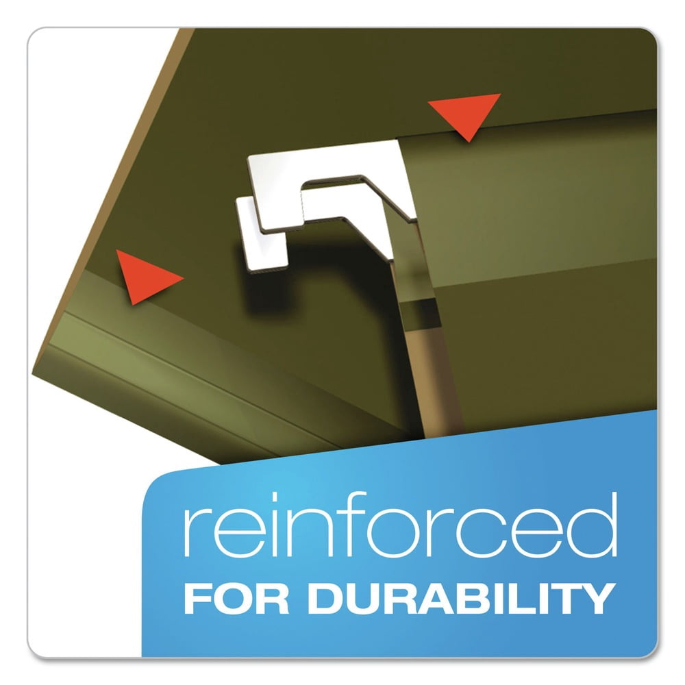 Pendaflex Reinforced 2" Extra Capacity Hanging Folders Legal Standard Green 25/Box 4153X2