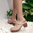 thumbnail image 3 of Dakaela Womens Heel Mules Closed Toe Backless Slip on Clogs Casual Orthopedic Loafer Shoes, 3 of 7
