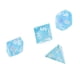 thumbnail image 3 of 7pcs Resin Polyhedral Dice Set Transparent Tabletop Game Diceset for Role Playing Light Blue White Number, 3 of 4