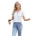 thumbnail image 3 of Blusas Informales de Negocios para Mujer, Blusas Elegantes de Verano, Lindas Camisas de Corta, Conjuntos de Trabajo Modernos. L, 3 of 8