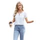 thumbnail image 3 of Blusas Informales de Negocios para Mujer, Blusas Elegantes de Verano, Lindas Camisas de Corta, Conjuntos de Trabajo Modernos. M, 3 of 8