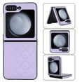 thumbnail image 6 of Allytechgroup Galaxy Z Flip 6 Case, Slim Fit Premium PU Leather Stylish Protective Shockproof Fashionable Phone Cases Cover for Samsung Galaxy Z Flip 6, Purple, 6 of 8