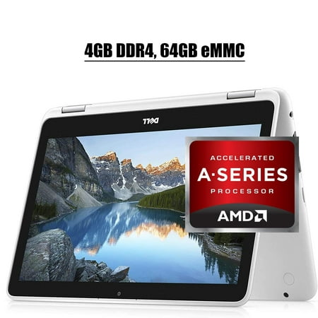 Dell Inspiron 11 3000 2 in 1 Laptop 2020 Premium I 11.6" HD Touchscreen I AMD A9-9420e I 4GB DDR4 64GB eMMC I Graphics with AMD APU Camera WiFi HDMI Win 10