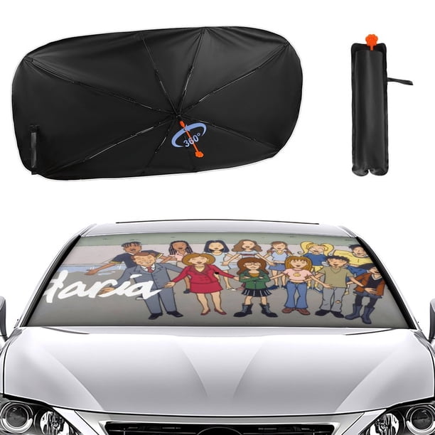 Daria Sombrilla Solar para Auto - Protector de Parabrisas Plegable | Cortina Solar Delantero | Bloqueo UV y Aislamiento de Calor 133x73cm