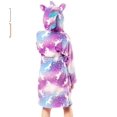 thumbnail image 2 of Soft Unicorn Hooded Galaxy Bathrobe, 2 of 2