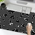 thumbnail image 2 of Topographic Mouse Pad Extended Gaming Mouse Pad 31.5 x 11.8 Inch Black Desk Mat with Anti-Slip Rubber Base for Game Office Home - Topographic Contour 2, 2 of 18
