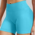 thumbnail image 4 of vigerkar Workout Impact Yoga Shorts for Women Scrunch Lifting Gym Seamless Booty Biker Shorts Sky Blue, XL, 4 of 5