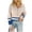 Blue, variant on Long Sleeve Sweatshirts for Women Striped Half Zip up Tops Loose Fall Pullover Shirts Blue M