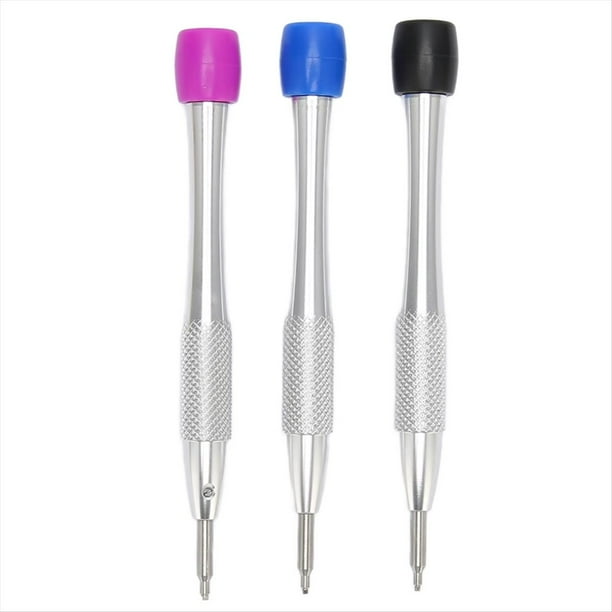 Juego de Destornilladores para Movimiento de Reloj Destornillador de Rotor Triangular Adecuado para el Movimiento 3235 Accesorios para Relojes Juego de 3 Piezas