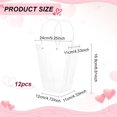 thumbnail image 2 of 12pcs Valentine's Day Trapezoid PP Plastic Gift Bags Flower Bouquet Bags with Handle Clear 40x23.4x1.3cm Unfold: 12~24x11x16.8cm, 2 of 6