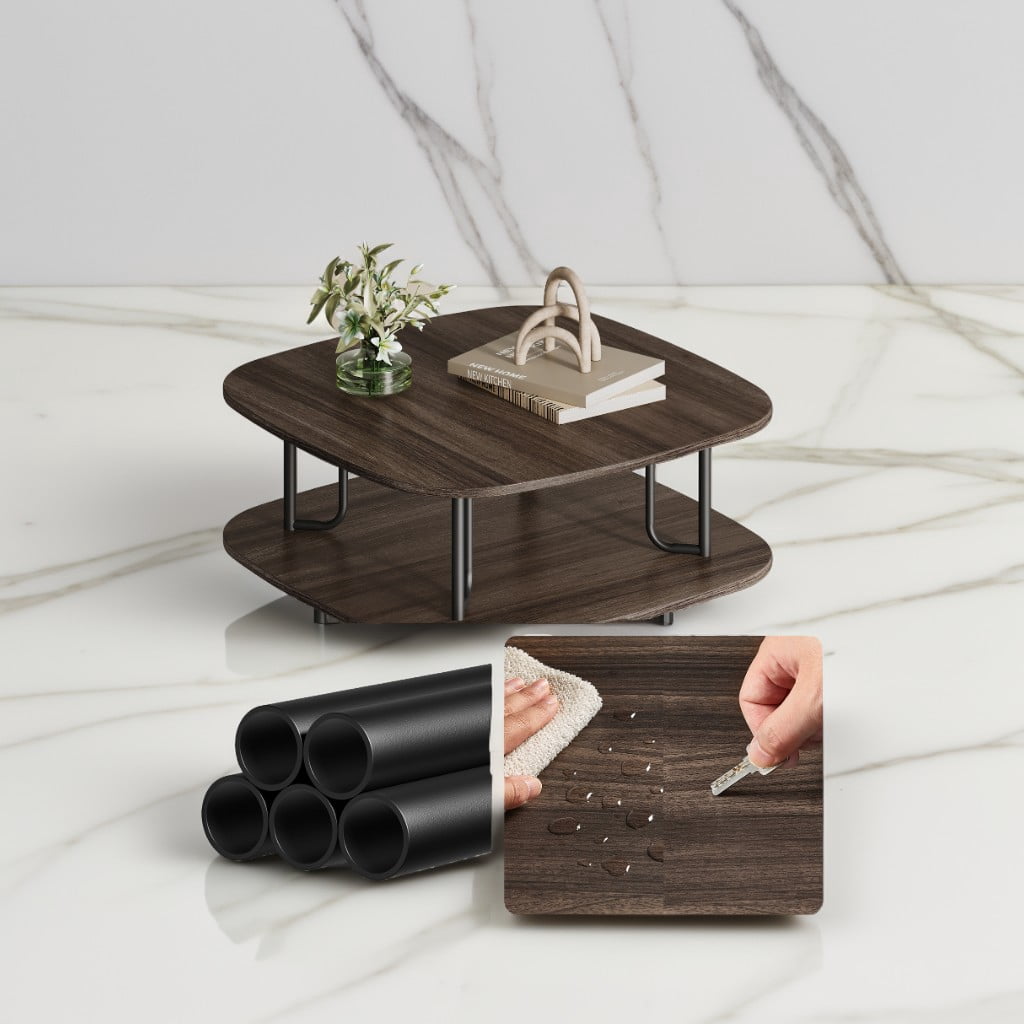 360° Rotating Shoe Rack – 5-Tier Freestanding Storage Organizer for 28+ Pairs, Entryway，Closet, Sturdy Steel & Particleboard, Ash Brown