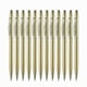 thumbnail image 1 of 12-Pack Metallic Ballpoint Pens, Gold Finish, Black Ink, Medium 1mm Point, Retractable Design for Everyday Use, 1 of 5