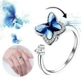 thumbnail image 2 of Anillo Preocupación por la Ansiedad Anillos Ansiedad Anillos apilables Joyería Anillo Ajustable para Anillos Anillos de estrés abierto giratorio, 2 of 8