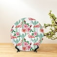 thumbnail image 6 of Bingfone Flamingo Flower Print Bone China Dinner Decorative Plates,Handmade Ceramic Dinner Plate with Stand for Home Club-10in, 6 of 6