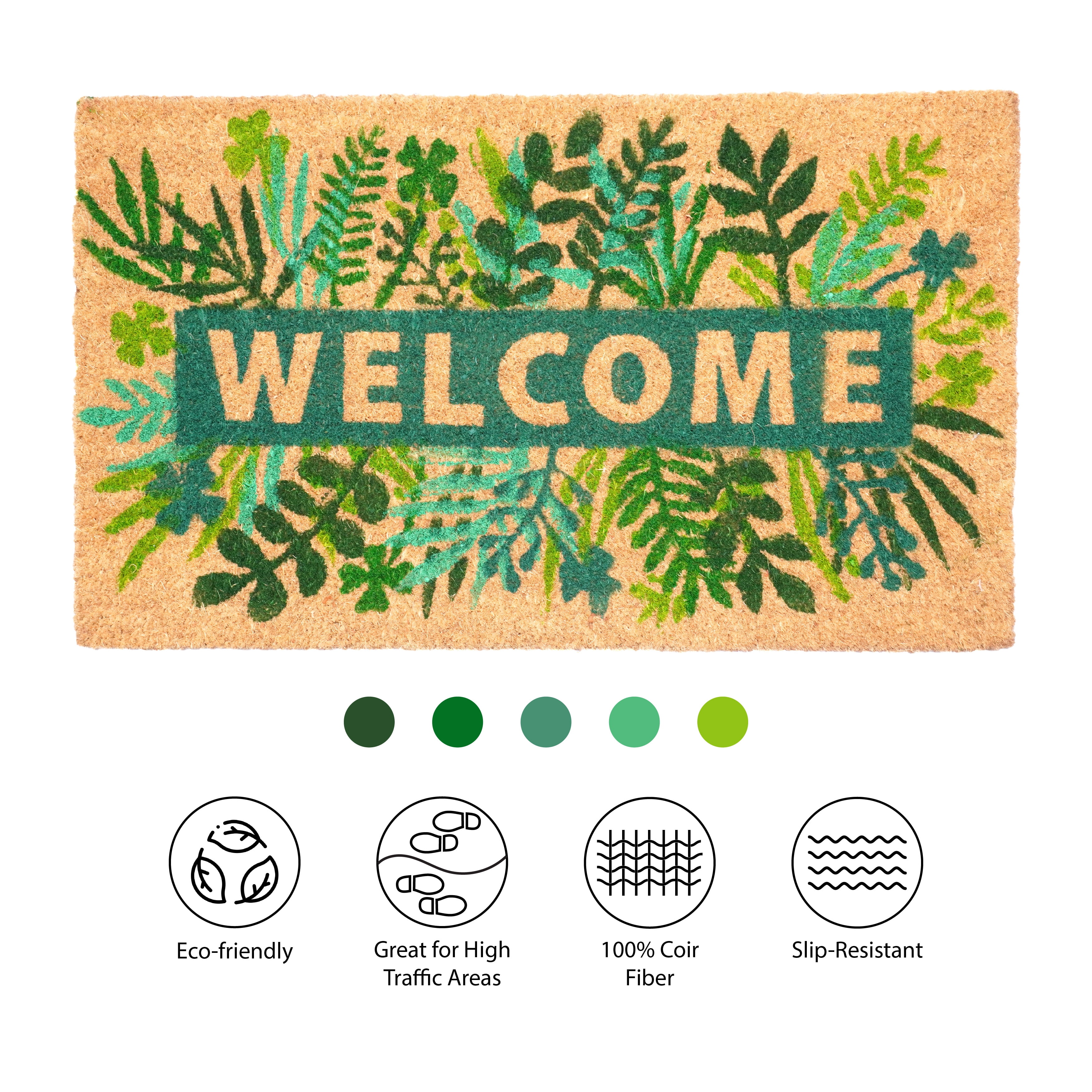 Calloway Mills 109211729 Greenery Welcome 17”x29” - Walmart.com
