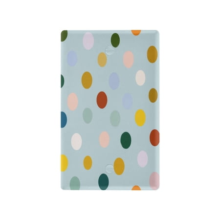 Unused Outlet Cover Switch Plate PC Material Electrical Outlet Covers Wall Plates with Screws Colorful Polka Dots Pattern
