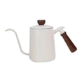 thumbnail image 2 of GROWTH TANK 600ml Drip Coffee Kettle Manual Long Narrow Coffee Tea Pot with Lid Hand Brewing White, 2 of 9