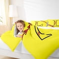 thumbnail image 4 of Homewish Cartoon Monogrammed L Bedding Comforter Set, Yellow Red Baseball Twin Comforter Sets, Teens Kids Boys Girls Reversible Bedding Set, Microfiber Bedroom Decor, 2 Pieces, 4 of 8