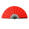 thumbnail image 2 of sunsanly Folding Fan Pure Color Strong Fan Bone Lightweight Retro Style Kung Fu Fan Tai Chi Fan Chinese Dance Fan Party Decoration Fan, 2 of 7
