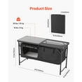 thumbnail image 4 of KFFKFF Portable Folding Cook Tables, BBQ Camping Kitchen Table, 3-Level Adjustable Heights, Featherweight Aluminum Design with Storage Compartment, 4 of 9