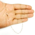 thumbnail image 5 of 14k 24" Rose Gold 0.6mm Shiny Classic Box Chain with Spring Ring Clasp, 5 of 5