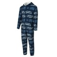 thumbnail image 2 of Men's Concepts Sport Navy Dallas Cowboys Shuffle All-Over-Print Microfleece Full-Zip Union Suit, 2 of 3