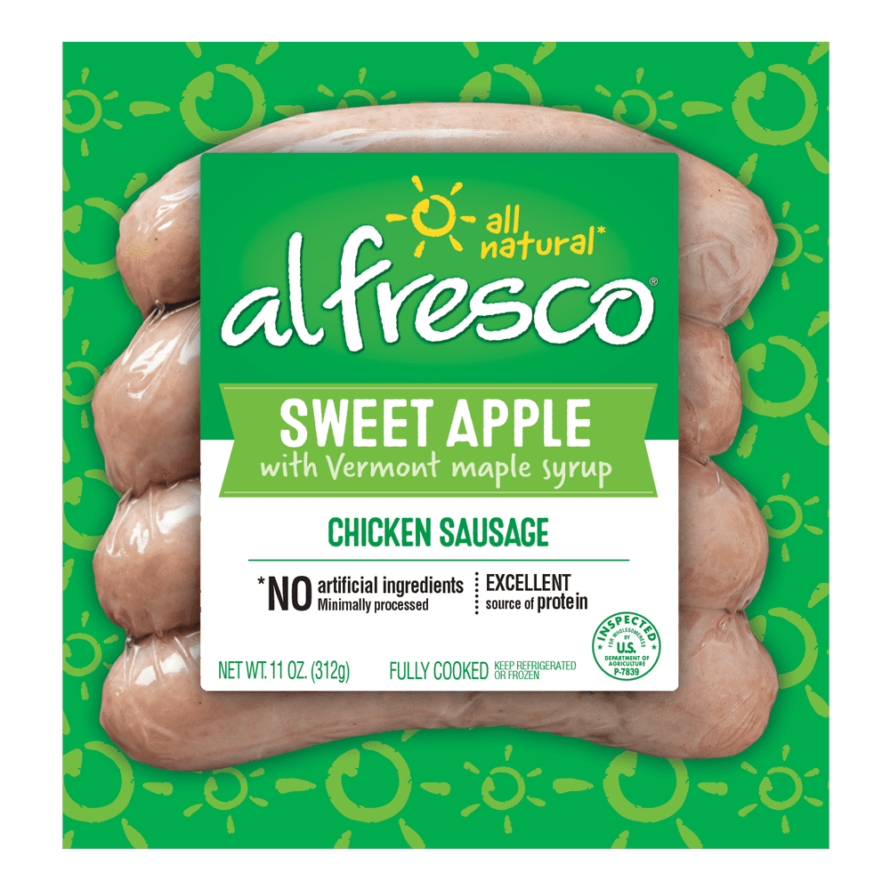 Al Fresco Sweet Apple Chicken Sausage 11 oz