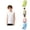 001-White, variant on VOUZZA Kids Tank Top Mesh Breathable Sleeveless Sports Tee Athletic Training Undershirt Boy Girl