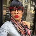 thumbnail image 2 of FEISEDY Square Oversized Glasses Frame Eyewear Women B2475, 2 of 6