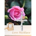 thumbnail image 6 of Dorunmo Love Necklace 925 Sterling Silver Rose Flower Love Necklaces Cross Pendant I Love You Forever Jewelry Birthday Gifts for Women Wife Mom, 6 of 6