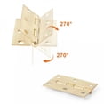 thumbnail image 3 of 2pcs Stainless Steel Hinge 270 Degree Folding Black Small Hinges Cabinet Door Hinges for Kitchen Cupboard Wooden Box Furniture, 3 of 10
