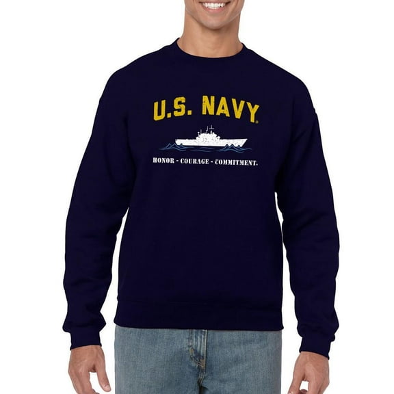 Honor. Courage. Commitment. Sweatshirt Men -Navy Designs, Male Small