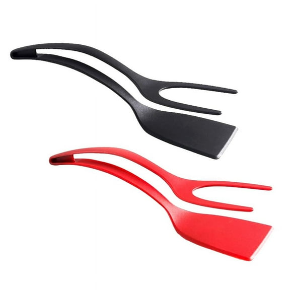 2 in 1 Handle Turn of Tongs, Spatula Tong for Fried Egg, Nylon Bread Tongs, Cooking Tool, Kitchen Utensils