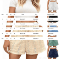 thumbnail image 4 of Women's Summer Casual Lace Elastic Waist Shorts Cute Eyelet Beach Vacation, 4 of 9