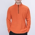 thumbnail image 5 of Generic Men's Outdoor Long Sleeve Polo Shirt Solid Quarter-Zip Golf T-Shirts Solid Color Thermal Pullover Tees Shirt, 5 of 7