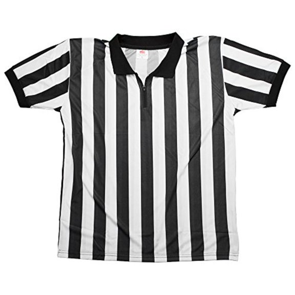 Men's Official Striped Referee/Umpire Jersey, L