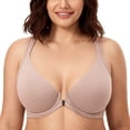thumbnail image 2 of Bra CALVENA para mujer, cierre frontal con espalda cruzada, cobertura total, 2 of 6
