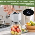 thumbnail image 4 of Electric Mason Jar Vacuum Sealer with 1800mAh Rechargeable Battery, One-Touch Operation, LED Display - Compatible with Wide & Regular Mouth Jars, Includes 20 Lids, Opener, USB Cable & Vacuum Bags -, 4 of 6