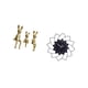 thumbnail image 5 of Escultura de figura,Estatua sentada Figura Escultura Adorno,Estatuas de conejos en miniatura para decoración de interiores,Reloj de pared grande,Reloj de pared acrílico silencioso sin tictac, 5 of 8